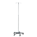 Blickman IV Stand 2 Hook w/5 Leg Base On Casters MRI Safe 7792MR-2